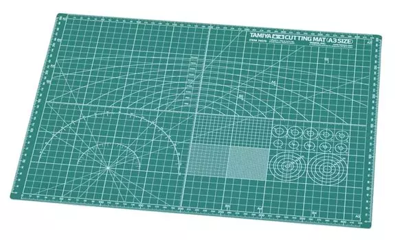 Коврик для резки Tamiya Craft Tool Series A3 Пластиковый инструмент для моделирования 74076 № 76 Размер/зеленый