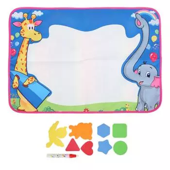 Коврик для рисования на воде 27,6x20,1 дюйма, многоразовый, безопасный, нетканый материал, стимулирует развитие воображения и интеллекта