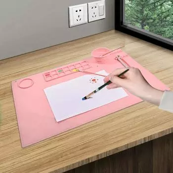 Коврик для рисования силиконовый школьный учитель искусство граффити рисовальный коврик антицарапающий прозрачный детский коврик для граффити бытовые принадлежности циан