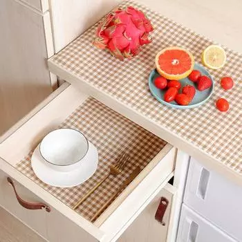 Коврик для шкафа, режущий, без рисунка, нескользящий, водонепроницаемый, маслостойкий, декоративный, пылезащитный, в клетку, влагостойкий, коврик для ящика красный
