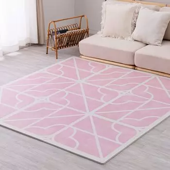 Коврик для швов Hagiwara Pink 60 x 60 см, набор из 9 штук с боковыми частями, ретро-дизайн, можно мыть, разрезается примерно на 0,5 см. Кирос