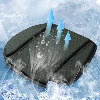 Коврик для сиденья с охлаждающим гелем для автомобиля, чехол для сиденья домашнего кресла, дышащая подушка, охлаждающий чехол для сиденья автомобиля темно-зеленого