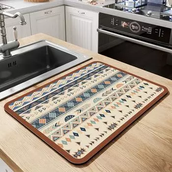 Коврик для слива воды на кухонной столешнице, подставка, коврик для посуды, впитывающий коврик из диатомовой грязи, маслостойкий коврик, барный изоляционный коврик, оставляемый 30x40cm