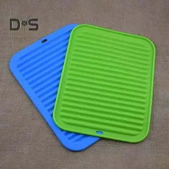 Коврик для слива зерна с поднятым зерном, водонепроницаемый силиконовый коврик для сушки пищевых продуктов, кухонные принадлежности чёрный