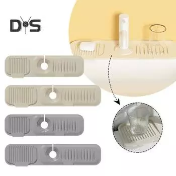 Коврик для смесителя, быстросохнущий каменный поднос для раковины, защита для раковины, защита от брызг, силиконовый дренажный коврик для кухни, ванной комнаты, раковины A