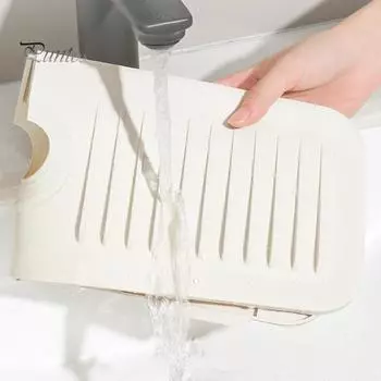 Коврик для смесителя, быстросохнущий каменный поднос для раковины, защита для раковины, защита от брызг, силиконовый дренажный коврик для кухни, ванной комнаты, раковины A