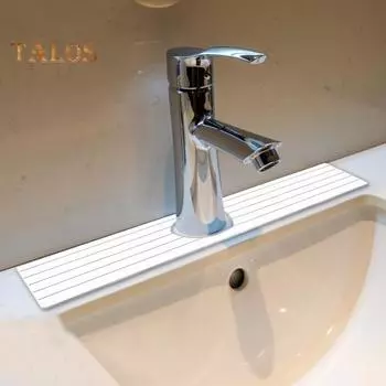 Коврик для смесителя, супервпитывающий каменный поддон для раковины, предотвращает накопление влаги, быстросохнущий коврик для кухни, ванной комнаты, стойки M белый