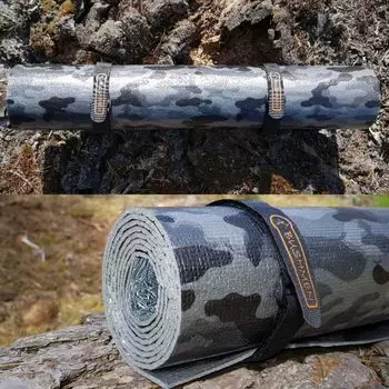 Коврик для сна Travel RADICAL camo из вспененного полиэтилена, японский оригинальный продукт [BUSHMEN Gear] Alu-mat/темный