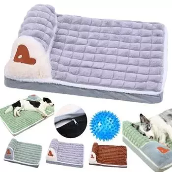 Коврик для собак, больших собак, домашних животных, маленьких собак, с мягкой кроватью для кошек и домашних животных, удобный для собак и для лета, легкая кровать, летняя, моющаяся, кровать, прохладная, подушка, коврик, светло-серый