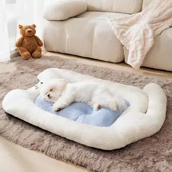 Коврик для собак, чтобы согреться осенью и зимой, утолщенная кровать для маленьких собак, щенков и кошек, для сна, собачья кровать и будка для кошек, противоскользящая будка, товары для животных S: 45 * 35cm