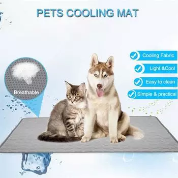 Коврик для собак, охлаждающий летний коврик, дышащий коврик для кровати для домашних животных, одеяло для маленьких и больших собак, кошек, моющийся диван, напольный коврик для домашних животных, аксессуары для собак 40X30cm