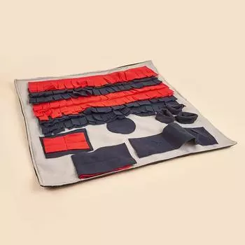 Коврик для собак с нюхательным веществом уменьшает скуку и беспокойство, способствует медленному приему пищи и обучению обонянию, стимулирует мозговую деятельность собак ( Площадь) красный