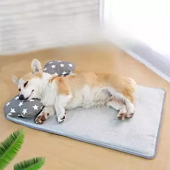 Коврик для собак, универсальный для всех сезонов, теплая зимняя собачья будка, съемный и моющийся диван-гнездо для кошки, коврик для сна для собак, зимние принадлежности для домашних животных S: 55 * 37cm