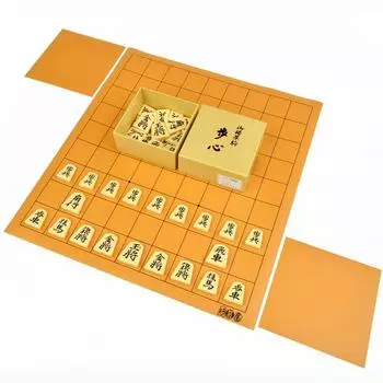 Коврик для сёги, набор досок для сёги с подставкой для фигур. Размер доски для сёги 33 x 36 см. Также подходит для турниров по сёги и для знакомства с портативным набором для сёги из ПВХ. бежевый