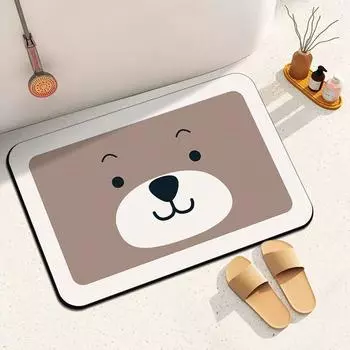 Коврик для спальни, коврик у входной двери, впитывающий коврик для входа, коврик для туалета, коврик для двери в ванную, нескользящий коврик для двери 40 * 60Cm crystal velvet