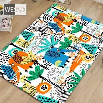 Коврик для спальни с героями мультфильмов, скандинавский большой коврик для спальни для девочек, корейский кавайный коврик для комнаты, украшение для гостиной, напольный коврик 40x60cm 1pcs