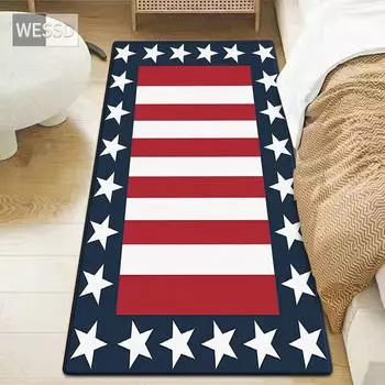 Коврик для спальни со звездами и полосками для детей, кухонные коврики с геометрическим принтом для пола, коврик для ванной комнаты, впитывающий материал 40x60cm