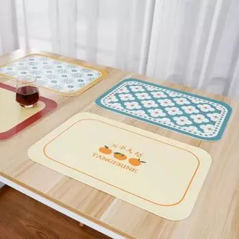 Коврик для стола из кожи в стиле ретро, простой коврик из полиуретана, водонепроницаемый, маслостойкий, теплоизоляционный коврик для тарелок, мисок, антинагревательный коврик для декора рабочего стола 45x30cm