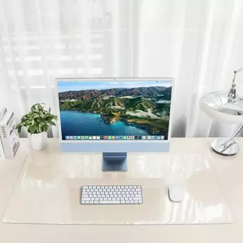 Коврик для стола Прозрачный ПВХ коврик для стола Прозрачная толщина Термостойкий Чехол для стола для учебы Скатерть для офисного стола 900*600 мм 1,5 мм Пыленепроницаемый,