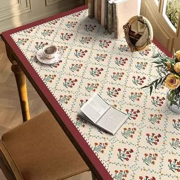 Коврик для стола Водонепроницаемый маслостойкий Жаростойкий не моющийся коврик для стола Кожаный скатерть для журнального столика 90*120cm