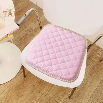 Коврик для стула с застежкой-молнией, удобная подушка для сиденья, легко чистящийся ремень, фиксированная подушка для стула для домашнего офиса серый