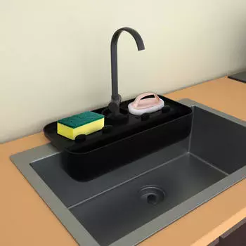 -Коврик для сушки, коврик для кухонного смесителя, сушка для защиты столешницы сзади белый