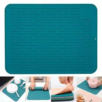 Коврик для сушки посуды Быстросохнущий Термостойкий Многофункциональный чёрный