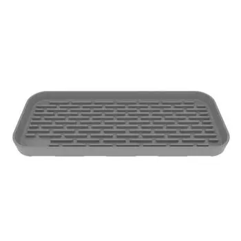 Коврик для сушки посуды для кухонной столешницы, силиконовый противоскользящий коврик для сушки над раковиной для чашек, стаканов