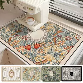 Коврик для сушки посуды Коврик для сушки посуды для кухонной стойки Коврик для кофе Коврик для кофеварки Коврики для сушки посуды для кухни Коврик для кофемашины