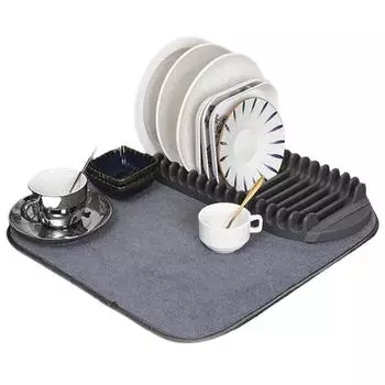 Коврик для сушки посуды, подвешиваемый из тонкого волокна, для сушки посуды на кухонной стойке, для сушки посуды, столовых приборов