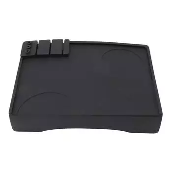 Коврик для тампера для кофе, мягкий противоскользящий коврик для тампера для кофе с углом для кухни, офиса, черный