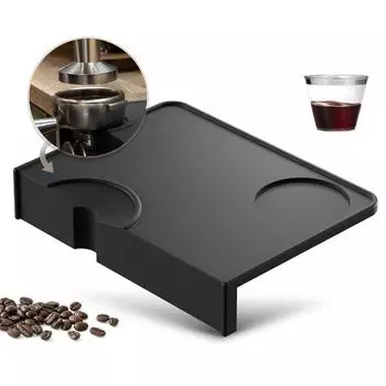 Коврик для тампера с защитой края стола - Нескользящий коврик для тампера из высококачественного силикона - Аксессуары для бариста с выемкой для портафильтра