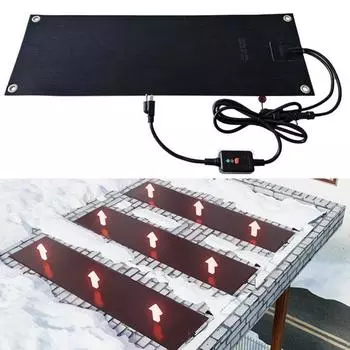 Коврик для таяния снега, уличный коврик с подогревом, нескользящая конструкция, быстрый нагрев, безопасный в использовании, многоразовый электрический коврик для таяния снега, коврик для тротуара S 1pc