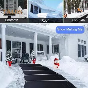 Коврик для таяния снега, уличный коврик с подогревом, нескользящая конструкция, быстрый нагрев, безопасный в использовании, многоразовый электрический коврик для таяния снега, коврик для тротуара S 1pc
