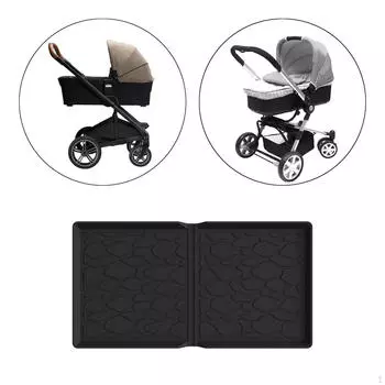 Коврик для тележки для коляски, предотвращает разливы грязи, портативный, прочный, водонепроницаемый, легко чистится, gray 76.8x40.6x2.5cm