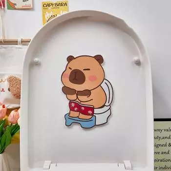 Коврик для туалета капибары Дезодорирующие наклейки Дезодорирующая капибара Дезодорирующие наклейки Мультяшный коврик для туалета Самоклеящийся Дезодорирующий