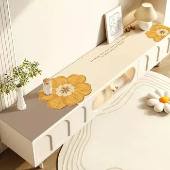 Коврик для ТВ-шкафа, стола, крыльца, обувного шкафа, коврик для столешницы, антигрязный боковой защитный коврик для шкафа, торцевая скатерть для стола 45x180CM