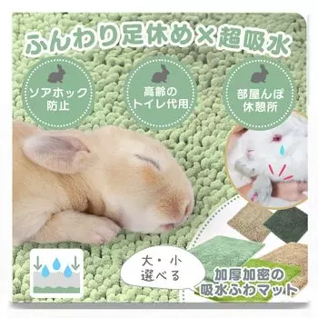 Коврик для унитаза Mollemii Rabbit, крючок для мытья ног и туалет, пригодный для машинной стирки, зеленый x [Оба ухода! ] (4060 (Натуральный 2))