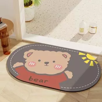 Коврик для унитаза с рисунком диатомовой грязи, впитывающий коврик для ног, быстросохнущий нескользящий коврик для ванной комнаты, коврик из диатомовой земли 40*60CM