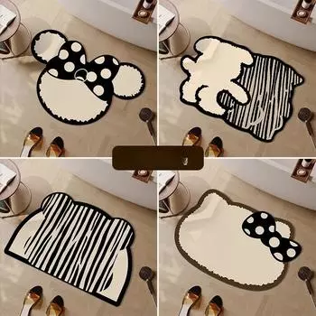 Коврик для унитаза с рисунком диатомовой грязи, грязеотталкивающий, нескользящий, впитывающий, грязеотталкивающий, износостойкий коврик для ног 40 * 60cm