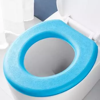 Коврик для унитаза Самоклеящаяся быстросохнущая крышка Подушка Сиденье синий