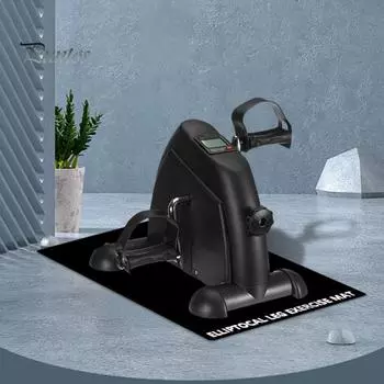 Коврик для упражнений Износостойкий Нескользящий Дизайн Шумоподавление Амортизация Двусторонний Напольный Коврик Фитнес-Оборудование чёрный