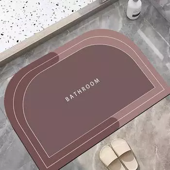 Коврик для ванной Diatom Mud с высокой впитывающей способностью, быстросохнущий коврик для ванной комнаты, противоскользящая резиновая подложка, вход 60cm розовый