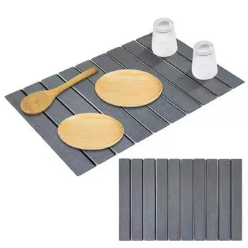 Коврик для ванной Diatom Ooze, противоскользящий, складной, быстро впитывающий воду, складной 60cm белый