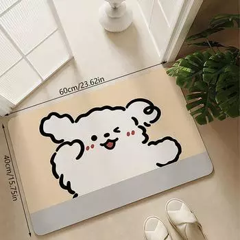 Коврик для ванной Funny Dog Diotomite, суперабсорбирующий, быстросохнущий, для ванной комнаты, нескользящий, диатомовый, грязевой, коврик для душа, легко чистится