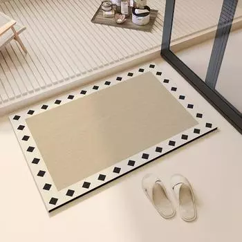 Коврик для ванной Ins Коврик для ванной комнаты Впитывающий противоскользящий коврик для душа Быстросохнущий коврик для пола Туалетный коврик Коврик для двери Моющийся 40cmx50cm