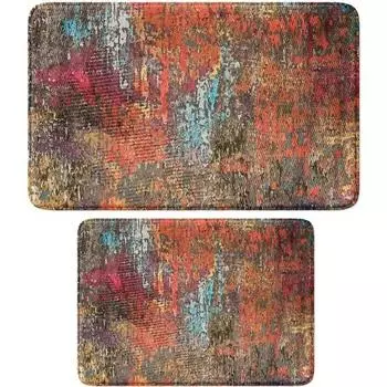 Коврик для ванной из 2 комплектов, нескользящее основание, машинная стирка, коврик для ванной