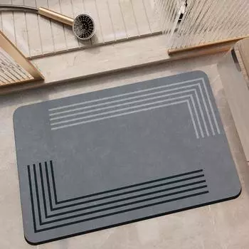 Коврик для ванной из диотомита, противоскользящий коврик для душа, суперабсорбирующий, быстросохнущий, коврик для пола, туалета, коврик для двери, моющийся 40cmx60cm
