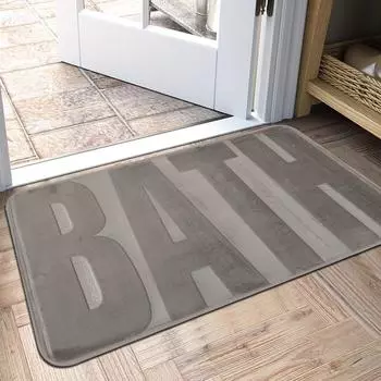 Коврик для ванной из пены с эффектом памяти, супер-впитывающий воду, мягкий, нескользящий, быстросохнущий, пригодный для машинной стирки, коврик для ванной, напольные коврики 40x60cm света кофе