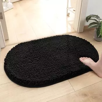 Коврик для ванной из шенилла, прямоугольный коврик для ванной, мягкий плюшевый ковер для ванной комнаты, впитывающий воду и противоскользящий коврик для унитаза, ванная комната 400MMx600MM
